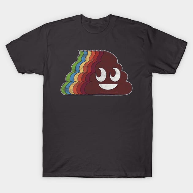 Retro style poop emoji T-Shirt by Sean Michaels